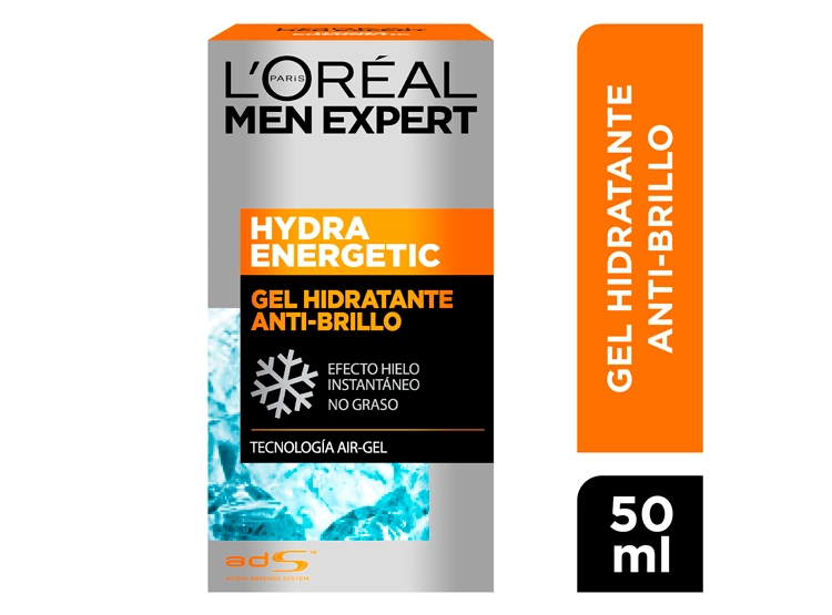 GEL FACIAL LOREAL HIDRATANTE DERMO EXPERTISE HYDRA ENERGETIC ANTIBRILLO MEN EXPERT 50 ML