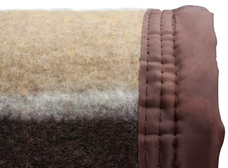 FRAZADA ANDES LISTADA 1.5 PLAZAS 210 X 160 CM BEIGE CAFE - 2