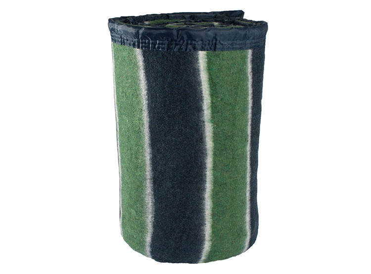 FRAZADA ANDES LISTADA 1.5 PLAZAS 210 X 160 CM AZUL VERDE - 1