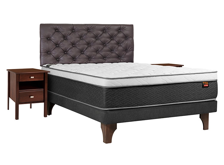 JUEGO DE DORMITORIO CELTA CAMA EUROPEA EVEREST BD 2 PLAZAS + SET CAPITONE - 1