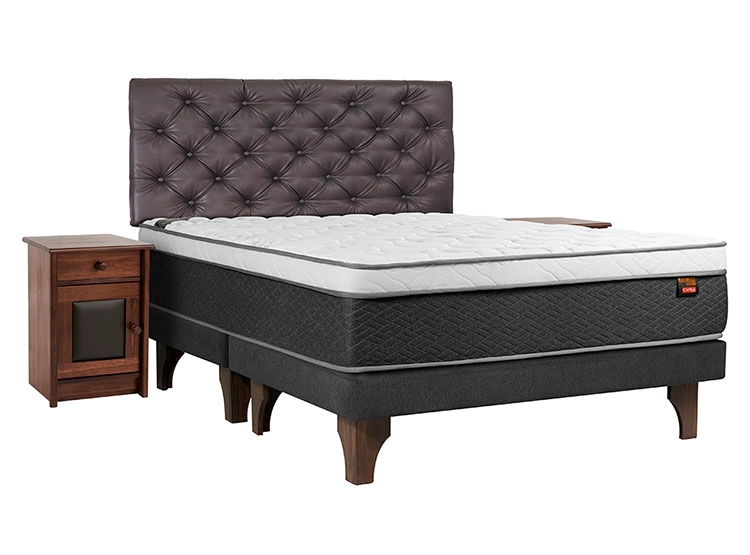 CAMA EUROPEA CELTA EVEREST BD KING + SET CAPITONE - 1