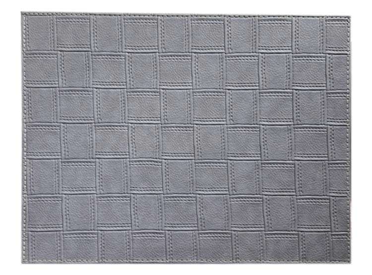 PACK 4 INDIVIDUALES CLASICA TRENZADO GRIS OSCURO - 1