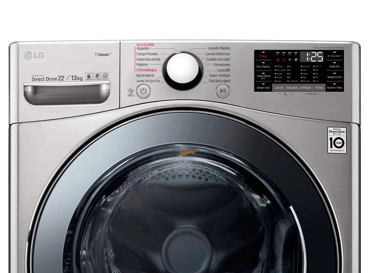 LAVADORA SECADORA LG WD22VV2S6 22KG/13KG GRIS - 7