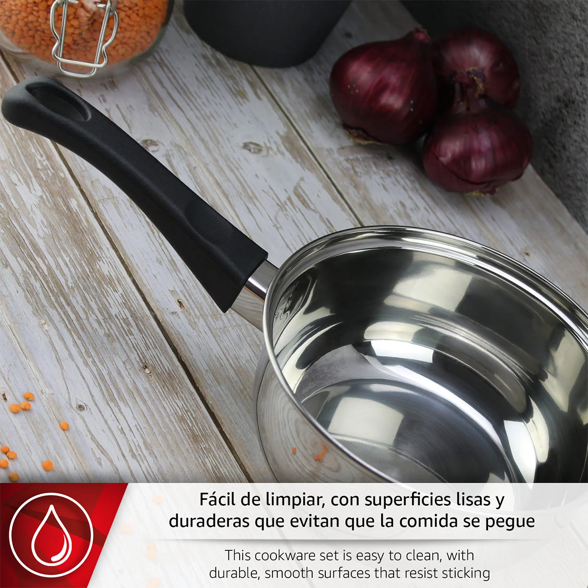 BATERÍA DE COCINA MAGEFESA STYLE INOXIDABLE PLATA 5 PIEZAS - 4