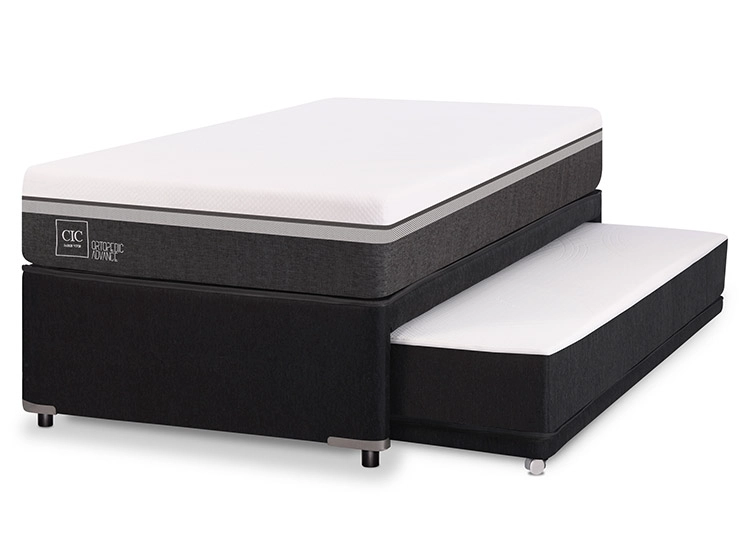 CAMA DIVAN CIC ORTOPEDIC ADVANCE BLACK 1.5 PLAZAS GRIS - 2
