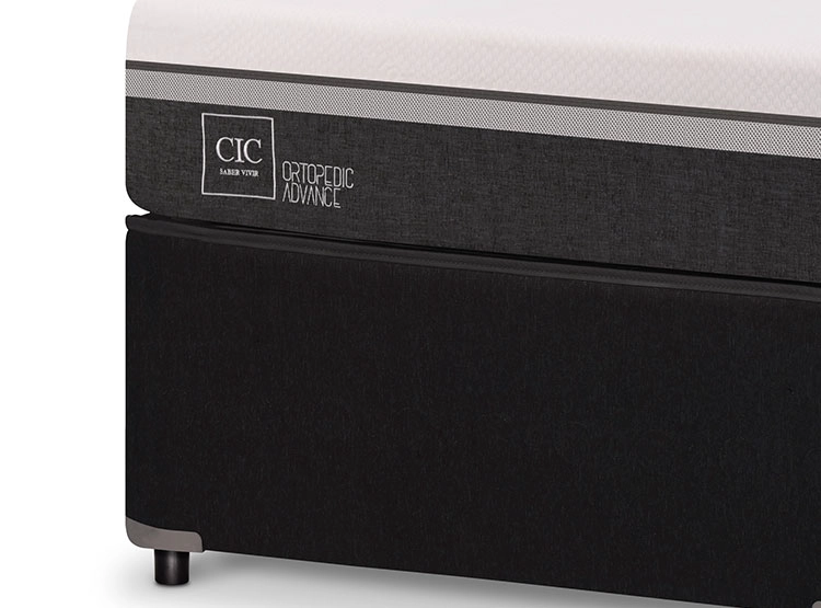 CAMA DIVAN CIC ORTOPEDIC ADVANCE BLACK 1.5 PLAZAS GRIS - 4