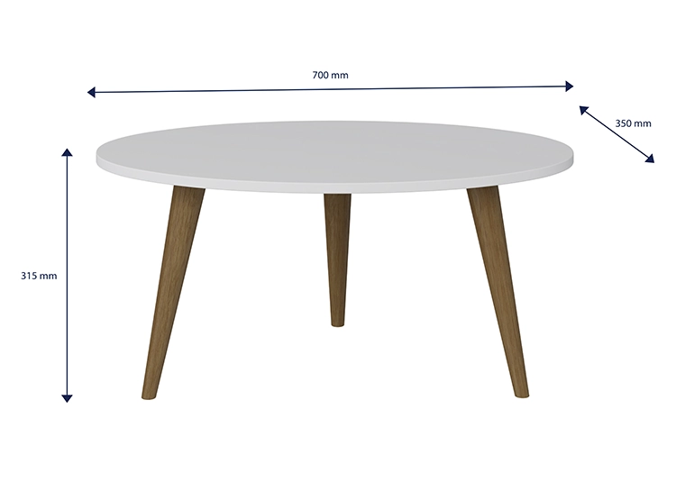 MESA DE CENTRO BE DESIGN RETRO OVALADA - 2