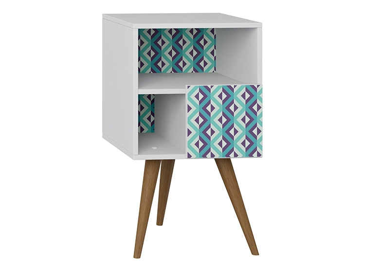 MESA LATERAL BE DESIGN RETRO 1008 BLANCO 40 X 35 CM - 1