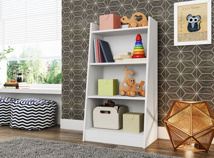 ESTANTE KIDSCOOL ZIGZAG AMORE MADERA BLANCO - 2
