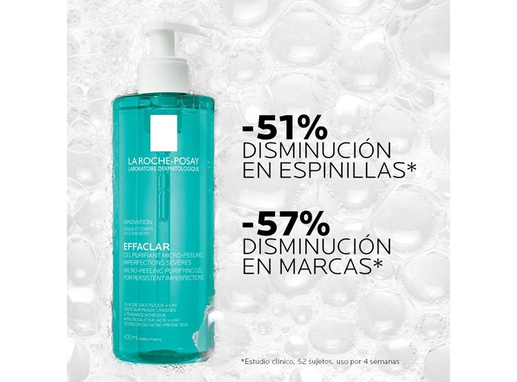 EXFOLIANTE FACIAL LA ROCHE-POSAY GEL MICRO EFFACLAR 400 ML - 3