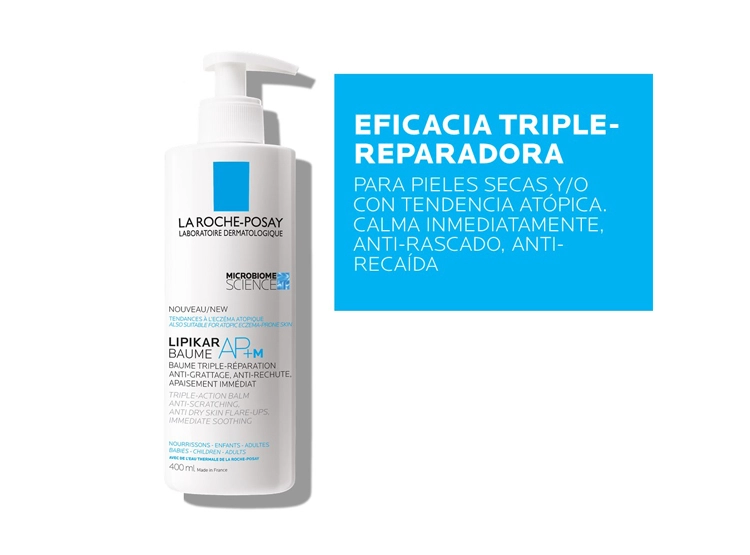 BALSAMO HIDRATANTE CORPORAL LA ROCHE-POSAY  LIPIKAR BAUME AP+ M 400 ML - 3