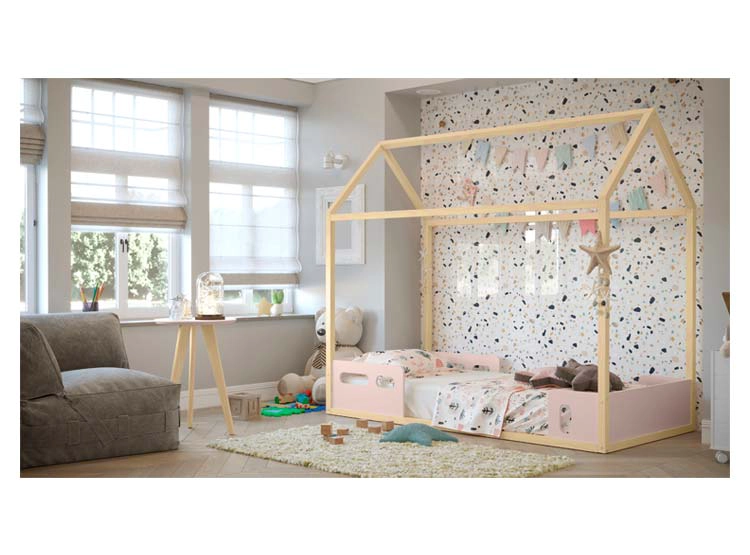 CAMA TRANSICION KIDSCOOL CASITA ROSADA - 2