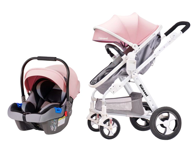 COCHE PASEO CUNA KIDSCOOL TRAVEL SYSTEM ROSADO - 1