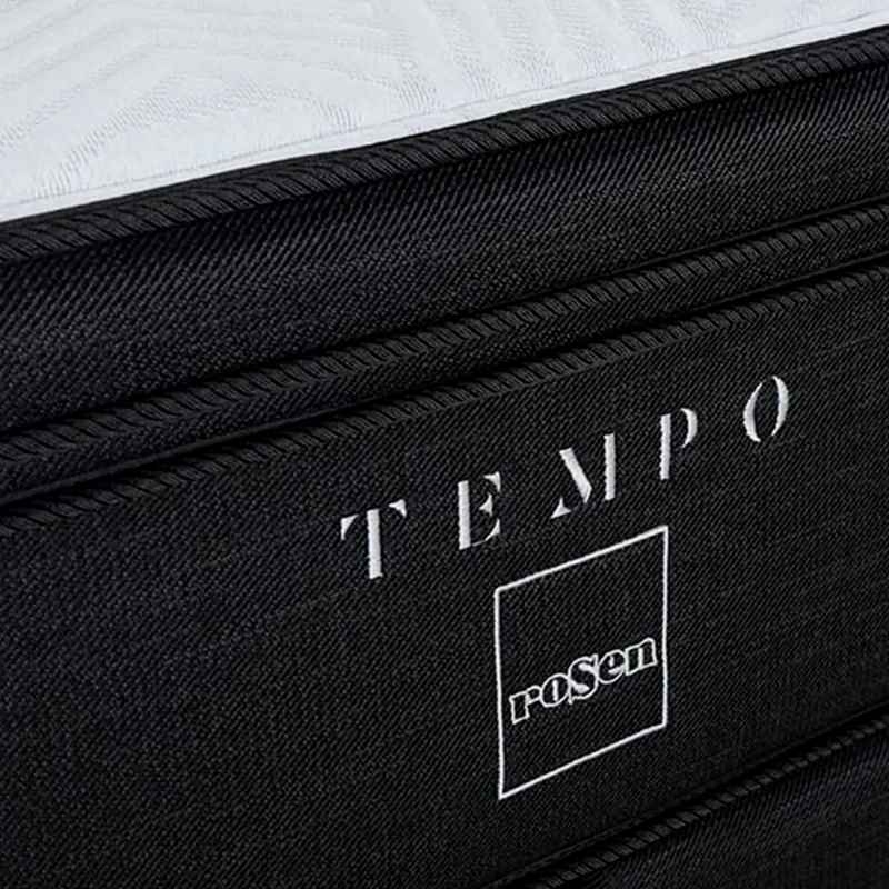 BOX SPRING ROSEN TEMPO BD 2 PLAZAS + RESPALDO ISSEY GRAFITO - 5