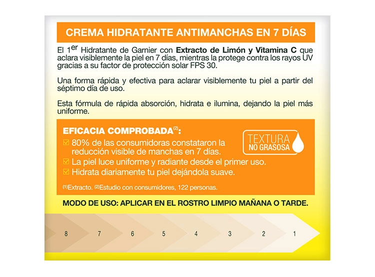 CREMA FACIAL GARNIER HIDRATANTE EXPRESS ACLARA SPF 30 50 ML - 4