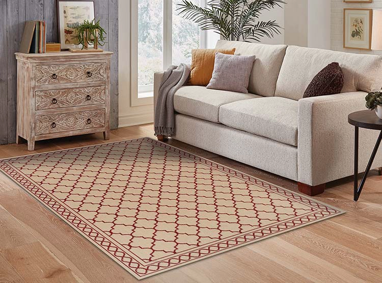 ALFOMBRA IDETEX SISAL DAWN NATURAL 200 X 285 CM ROJO - 2