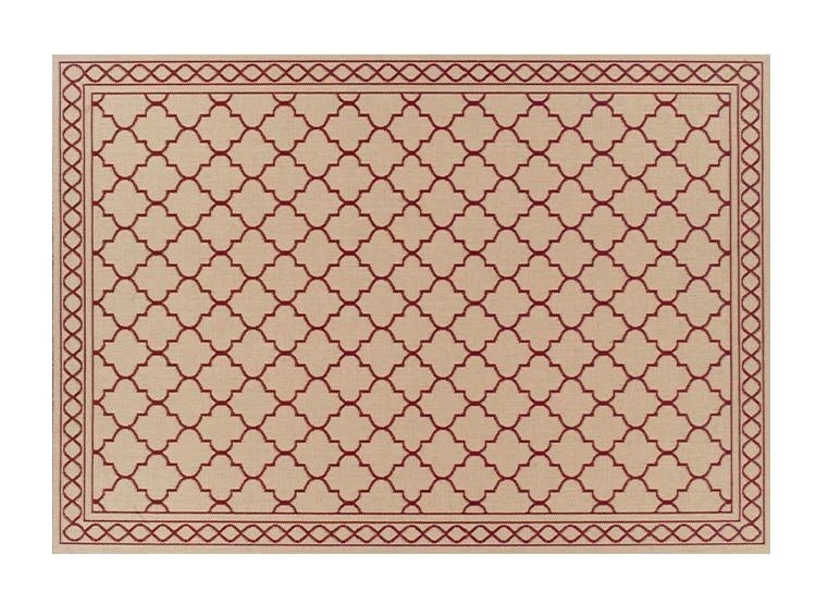 ALFOMBRA IDETEX SISAL DAWN NATURAL 200 X 285 CM ROJO - 1