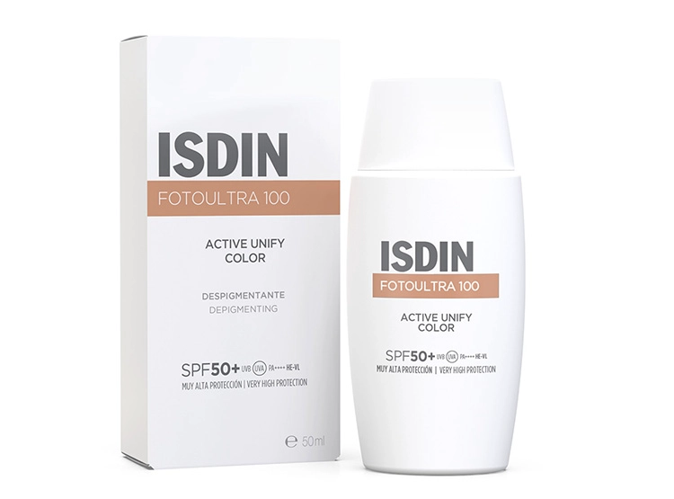 PROTECTOR SOLAR ISDIN FUSION FLUID 100 ACTIVE UNIFY COLOR SPF 50+ - 1