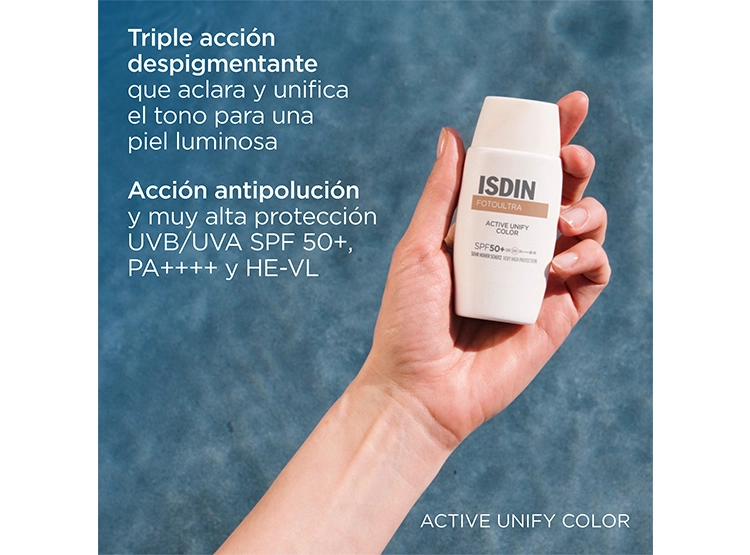 PROTECTOR SOLAR ISDIN FUSION FLUID 100 ACTIVE UNIFY COLOR SPF 50+ - 2