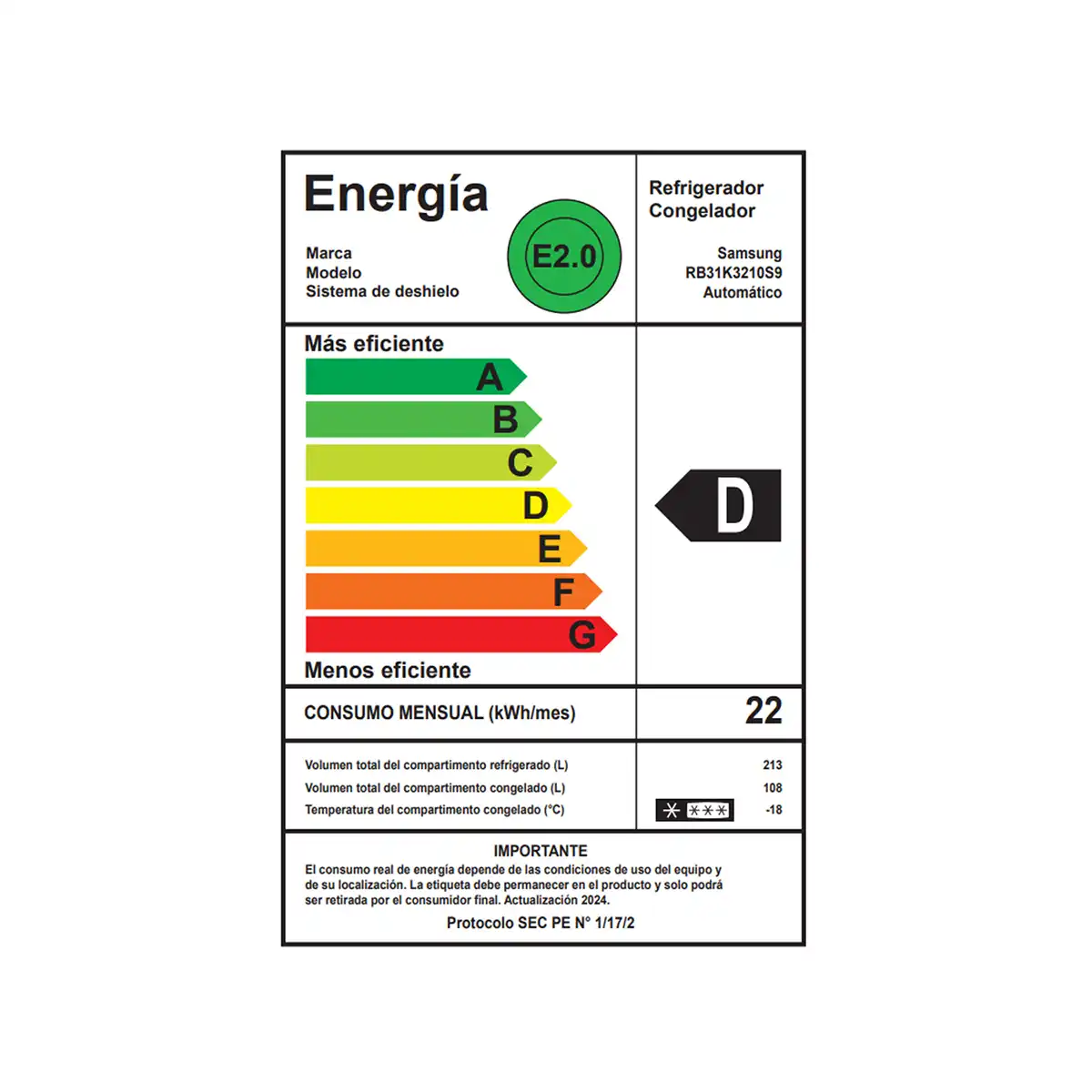 REFRIGERADOR BOTTOM FREEZER SAMSUNG RB31K3210S9/ZS 311L NO FORST GRIS - 10