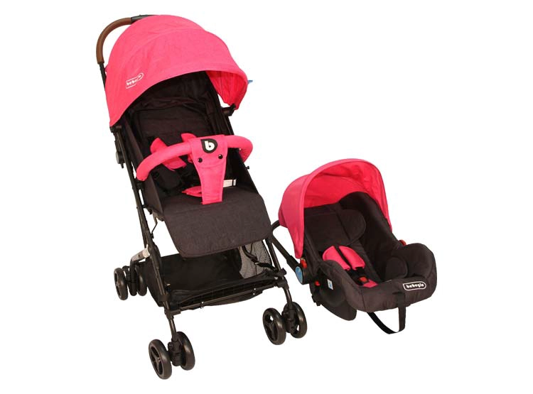 COCHE TRAVEL SYSTEM BEBEGLO RAGGIO FUCSIA - 1