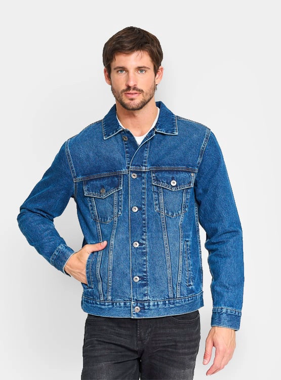 CHAQUETA ALGODÓN HOMBRE PEPE JEANS DENIM CLÁSICA - 1
