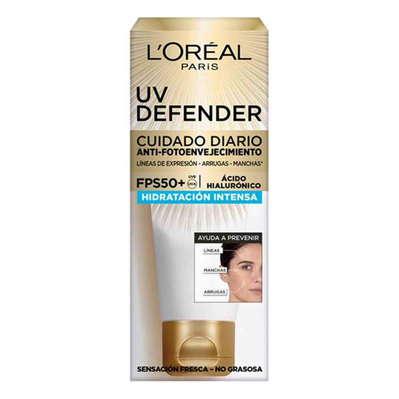 PROTECTOR SOLAR FACIAL LOREAL DERMO EXPERTISE UV DEFENDER HIDRATACIÓN INTENSA SPF 50+ 40 ML - 3