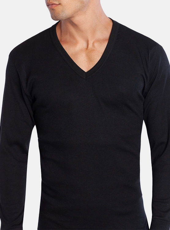 CAMISETA MANGA LARGA ALGODÓN HOMBRE TAIS ALGODÓN CUELLO V M/ - 1