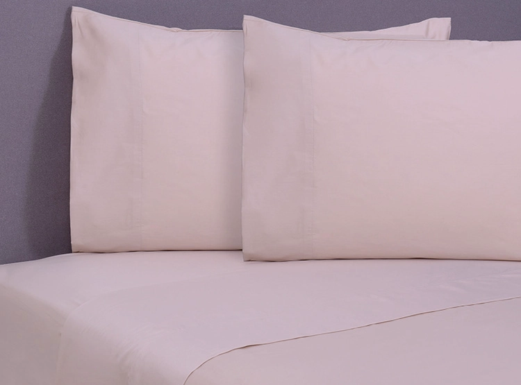 JUEGO DE SÁBANAS FABRICS SÚPER KING 300 HILOS ALGODÓN BEIGE LISO - 1