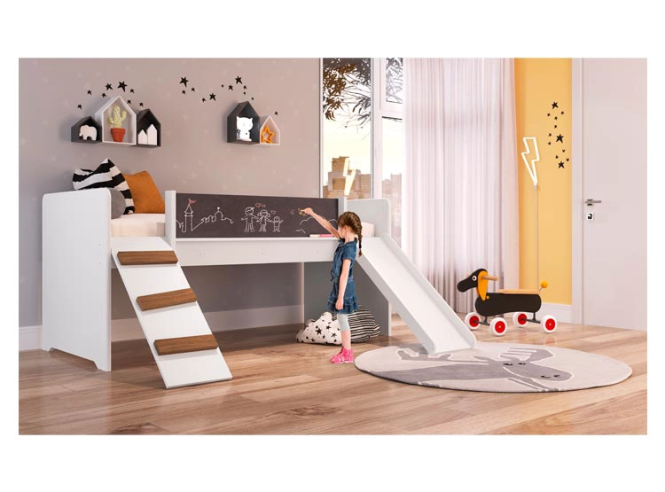 CAMA TRANSICIÓN INFANTIL KIDSCOOL PLAYGROUND BLANCO - 2