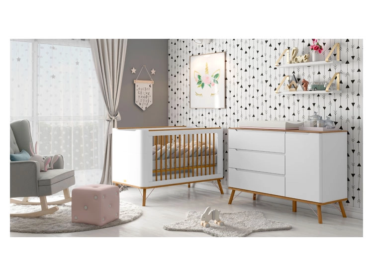 CÓMODA KIDSCOOL ALBI 3 CAJONES + PUERTA BLANCO - 2