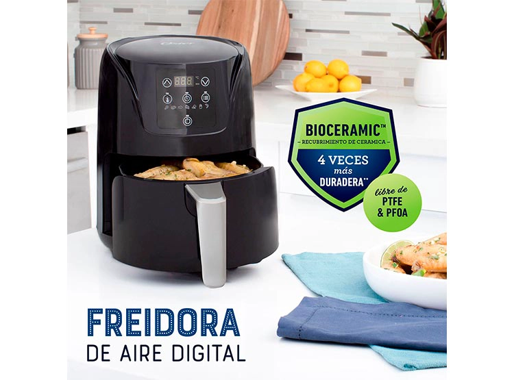 FREIDORA DE AIRE OSTER DIGITAL 1.8 LT DIAMONDFORCE CKSTAF18DDF Negro, foto 3