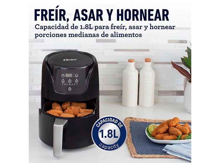 FREIDORA DE AIRE OSTER DIGITAL 1.8 LT DIAMONDFORCE CKSTAF18DDF Negro, foto 5