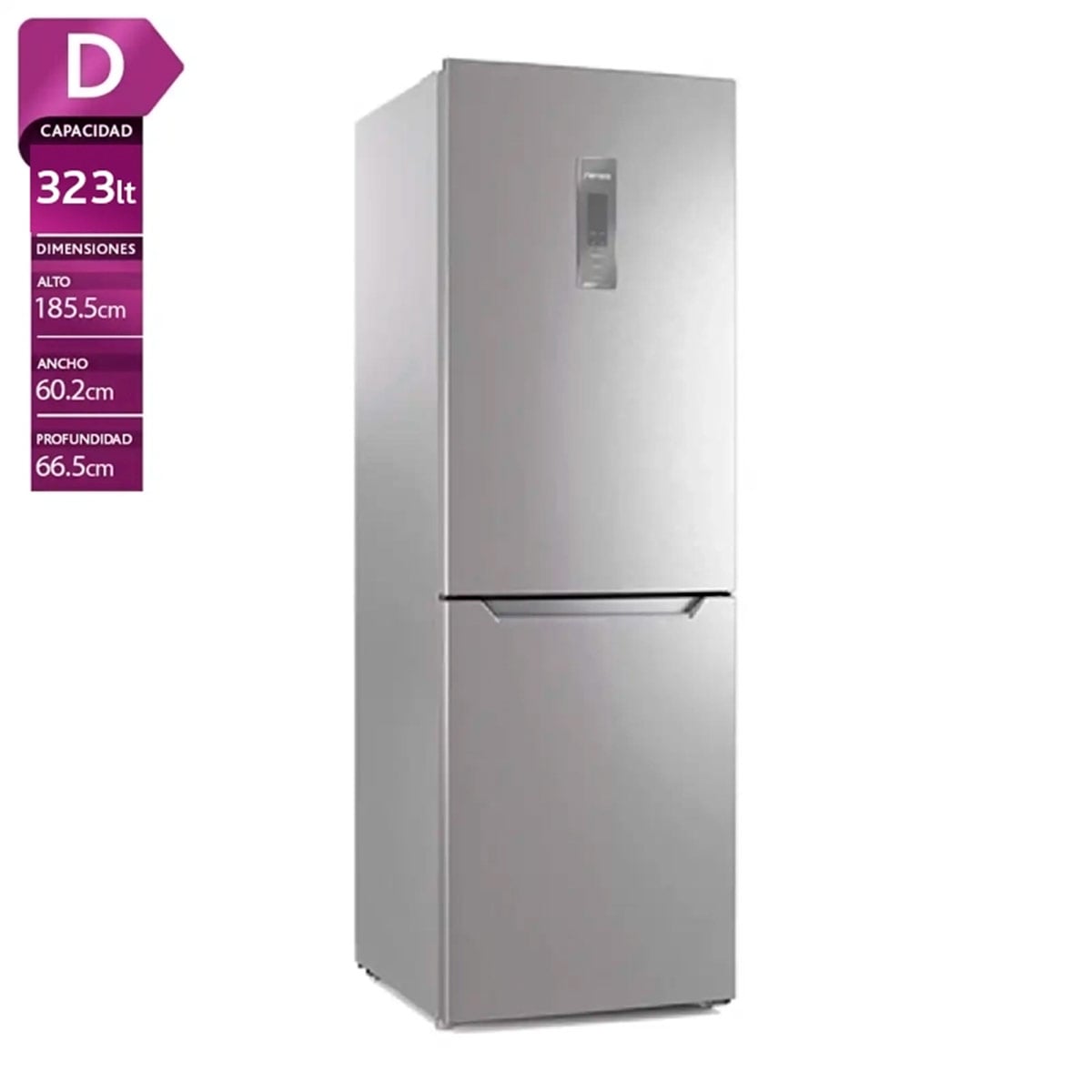 REFRIGERADOR BOTTOM FREEZER FENSA DB60S 323L NO FROST ACERO - 1