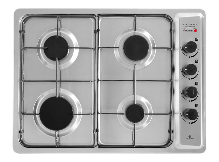 ENCIMERA A GAS SINDELEN CEG-4600 4 PLATOS ACERO