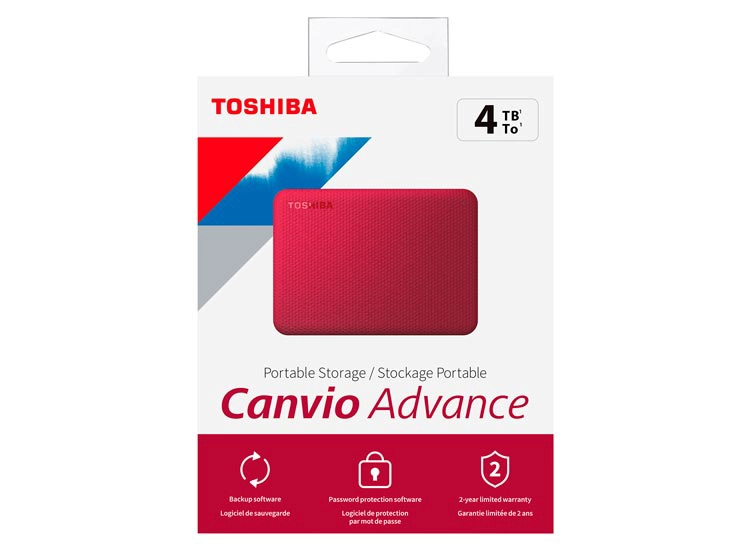 DISCO DURO TOSHIBA ROJO 4TB CANVIO ADVANCE V10 - 11