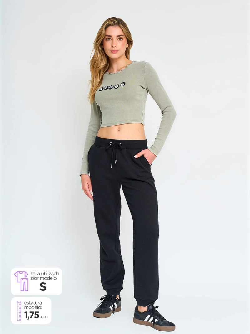 PANTALÓN MUJER INDEX BUZO ALGODÓN - 1