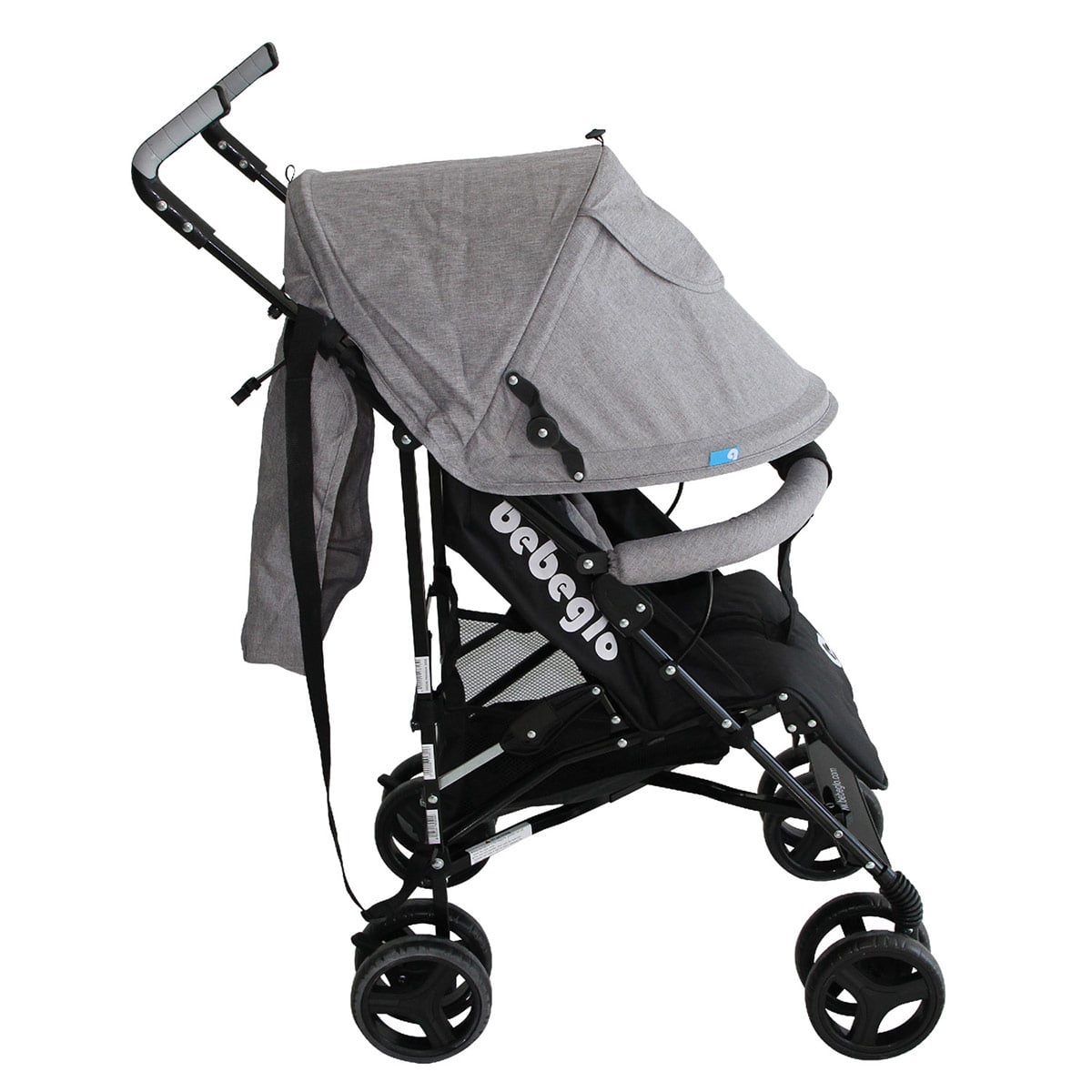 COCHE PARAGÜAS BEBEGLO RS-1395L ACERO GRIS - 2