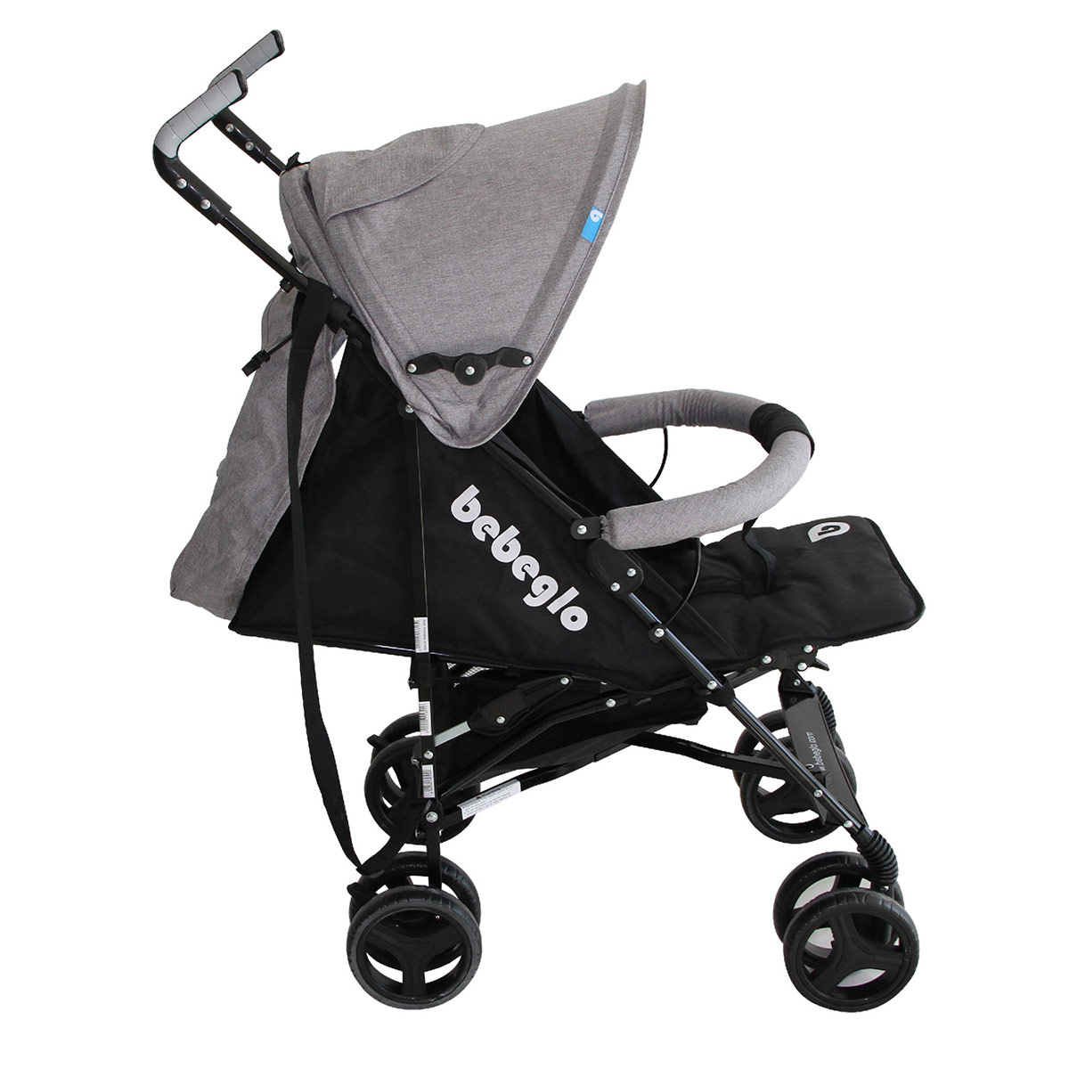 COCHE PARAGÜAS BEBEGLO RS-1395L ACERO GRIS - 3