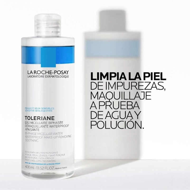 AGUA MICELAR BIFASICA LA ROCHE-POSAY TOLEARIANE DESMAQUILLANTE 400 ML - 4