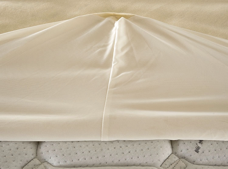 CUBRECOLCHON FLEX KING ALGODÓN CREMA LISO SALUS - 2