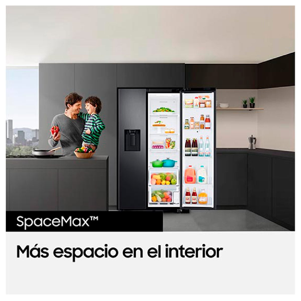REFRIGERADOR SIDE BY SIDE SAMSUNG RS58T5561B1/ZS 608L NEGRO - 9