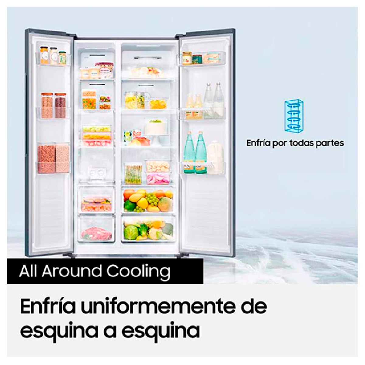 REFRIGERADOR SIDE BY SIDE SAMSUNG RS58T5561B1/ZS 608L NEGRO - 10