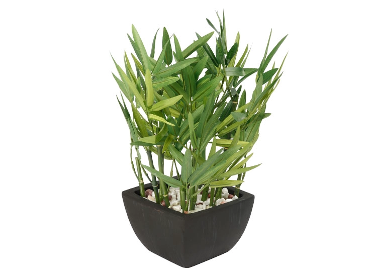 PLANTA DECORATIVA RIPLEY HOME BAMBÚ VERDE MACETA NEGRA - 2