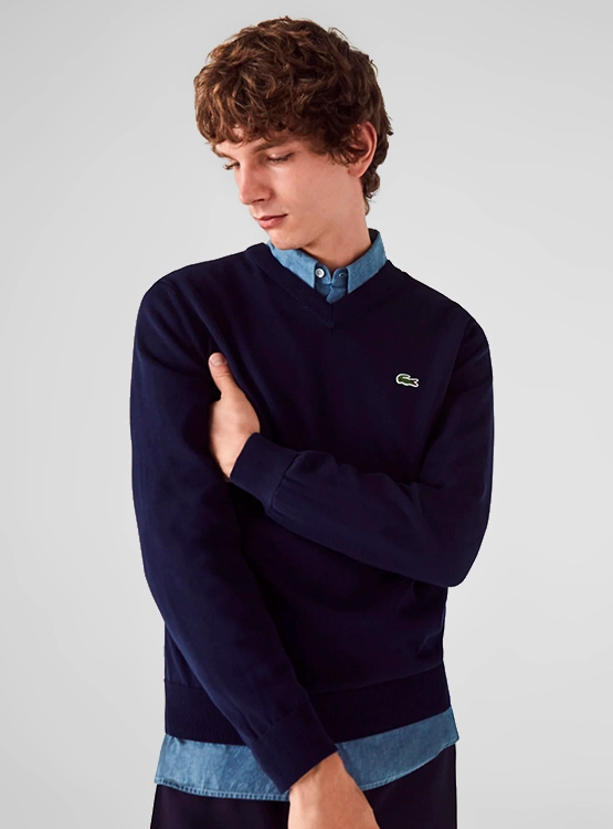 SWEATER MANGA LARGA ALGODÓN HOMBRE LACOSTE - 1