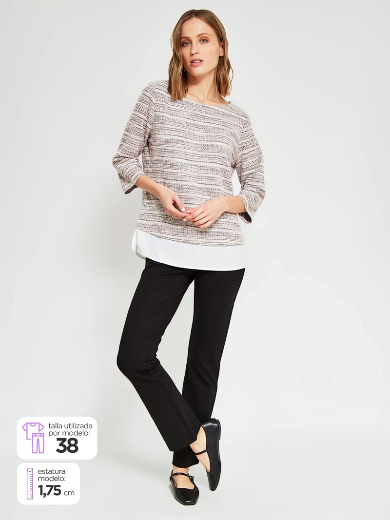 PANTALÓN MUJER CACHAREL CALZA - 1
