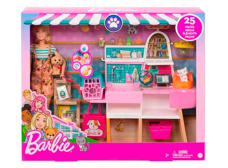 MUÑECA BARBIE TIENDA DE MASCOTAS - 7