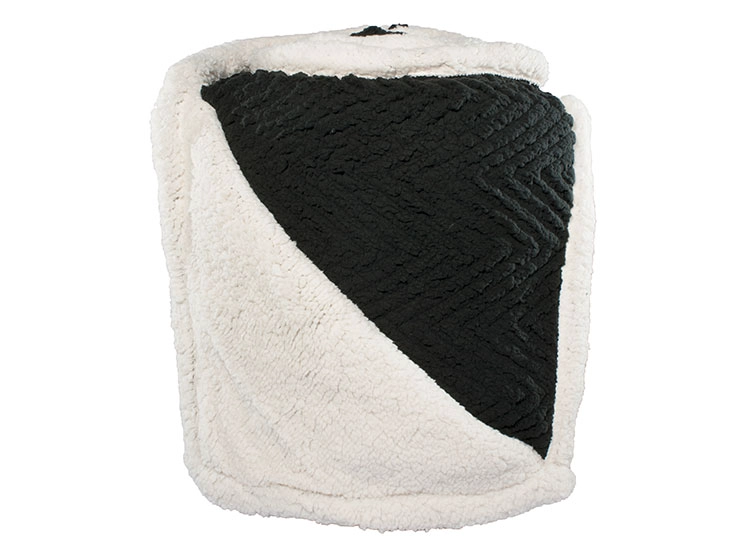 FRAZADA ANDES ESPIGA CHIPORRO 2 PLAZAS 210 CM NEGRO - 2