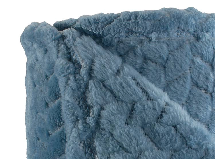 FRAZADA ANDES FLANNEL JACQUARD 2 PLAZAS 210 CM AZUL - 4