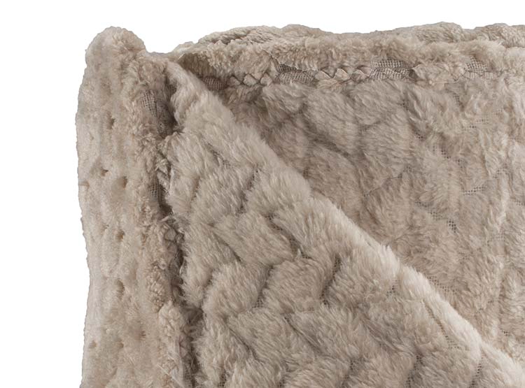 FRAZADA ANDES FLANNEL JACQUARD 1.5 PLAZAS 210 CM BEIGE - 4
